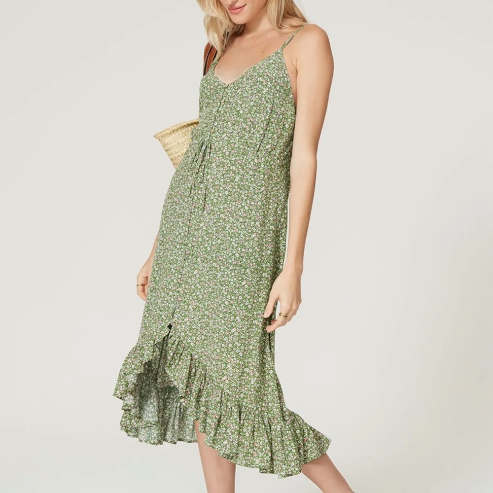 Rails Green Floral Dress